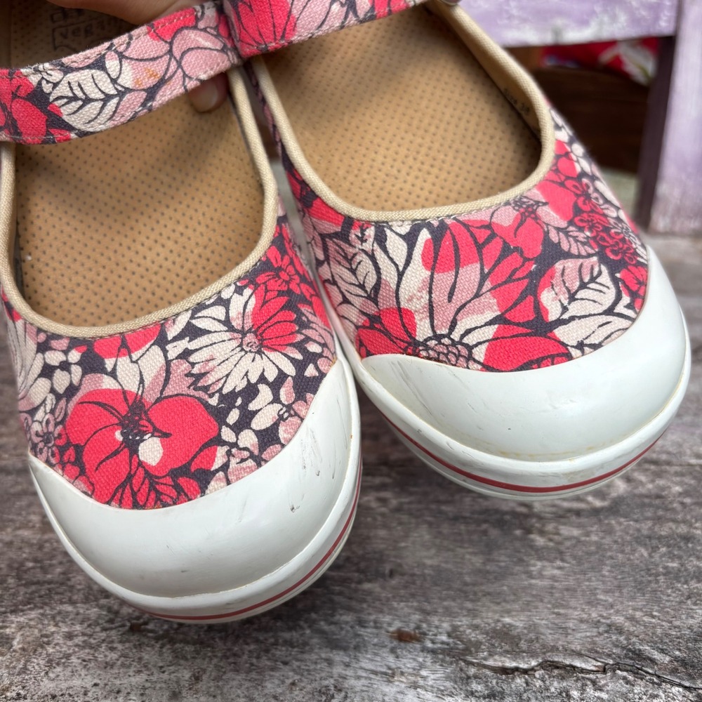 Dansko Pink Floral Valerie Mary Jane Buckle Shoes Boho Chic Size EU 38 US 7.5-8 - Picture 7 of 10
